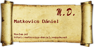 Matkovics Dániel névjegykártya