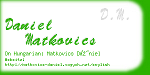 daniel matkovics business card